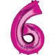 34in Bright Pink Number Balloon (6)